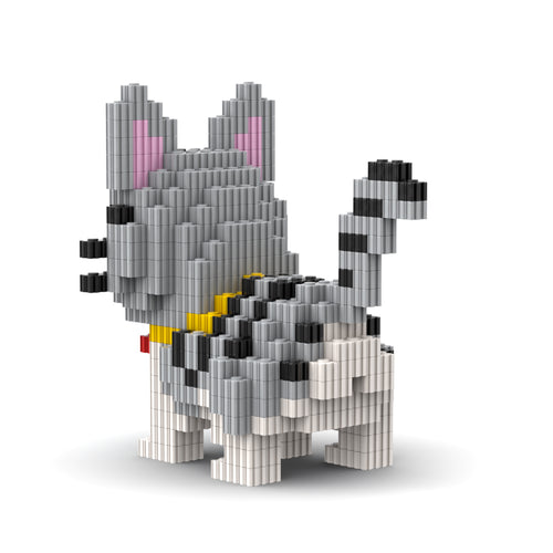 Cat | InBrix™ Pet Series | Interlocking Bricks 3D Figure Building Set | Pet Model Kit | Creative Hobby & Desk Decor | Animal Figurine Collectible