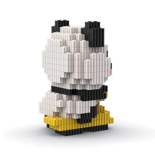 Panda | InBrix™ Jungle Series | Panda Riding a Scooter | Cute Panda Figure | Premium Interlocking Bricks | 3D Figure Building Set | Display Model | Panda Brick Figure Buy Online