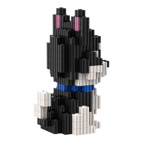Husky | InBrix™ Pet Series | Interlocking Bricks 3D Figure Building Set | Pet Model Kit | Creative Hobby & Desk Decor | Husky Brick Collectible Figure