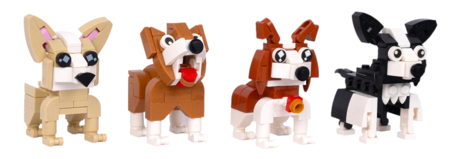 Puppy World Set 1: Dog brick figure gift by Toymersive
