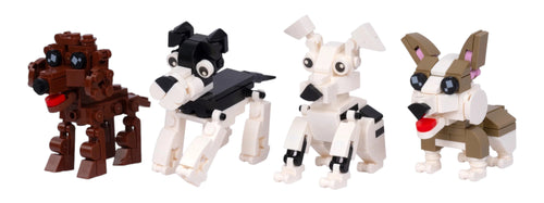 Puppy World Set 2: Dog brick figure gift by Toymersive
