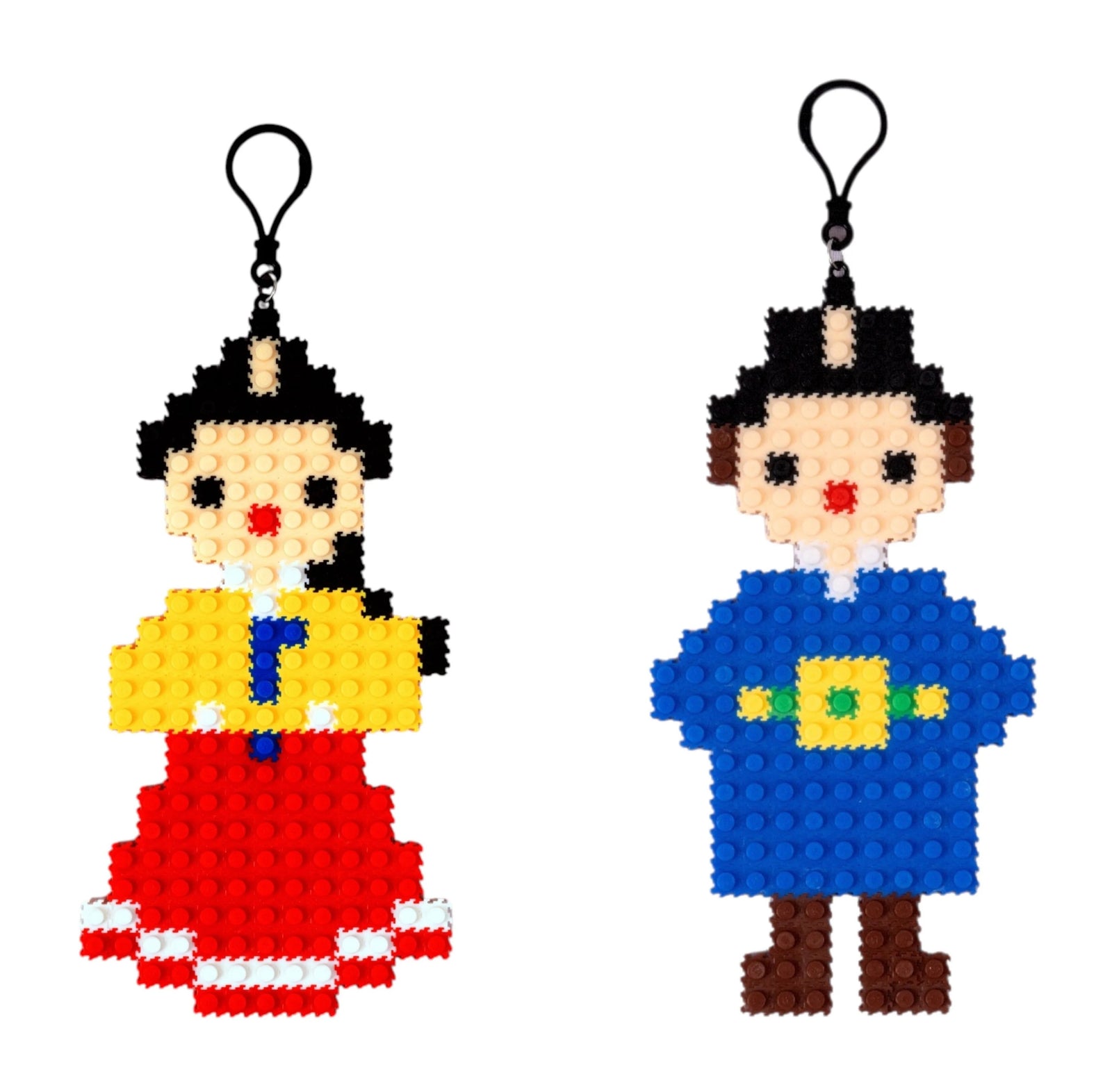 Boy & Girl Brick Charm Duo - brick charm gift for kids by Toymersive