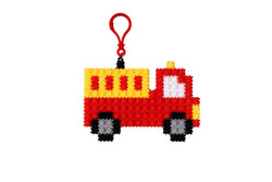 Fire Truck & Police Car Set | InBrix™ Charms | Interlocking Bricks 2D Figure Building Set | Collectible Display Build | Brick Charm Gift For Kids