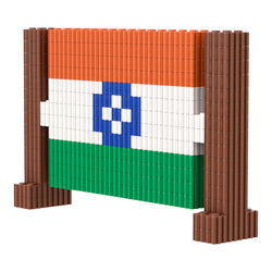 Indian Flag Brick Figure - indian flag collectible figure by Toymersive